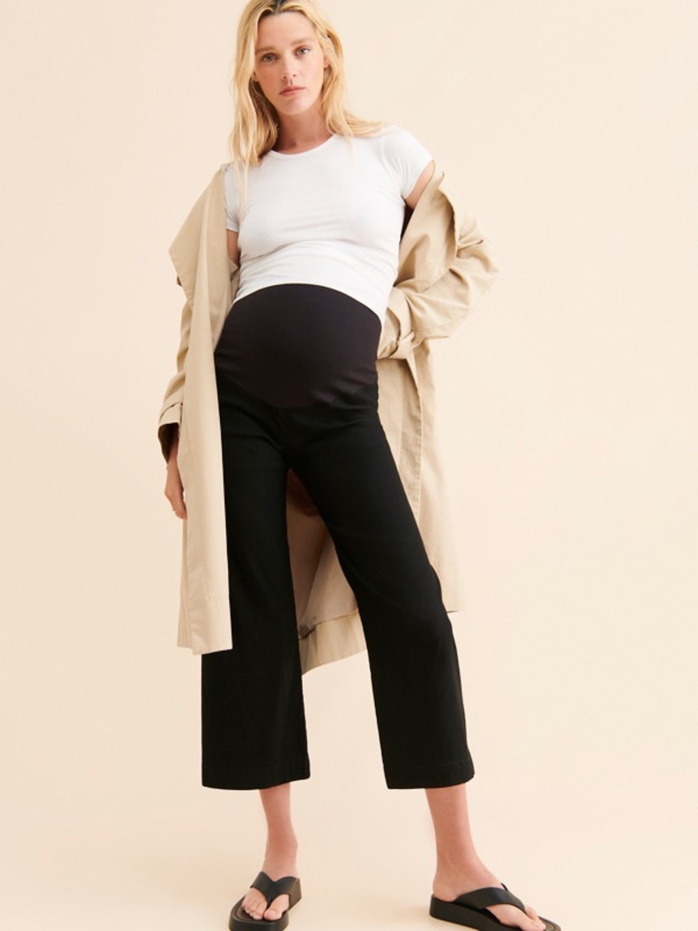 Maeve Maternity Colette Pants • Size 6 • Wide Leg Anthropologie Cropped